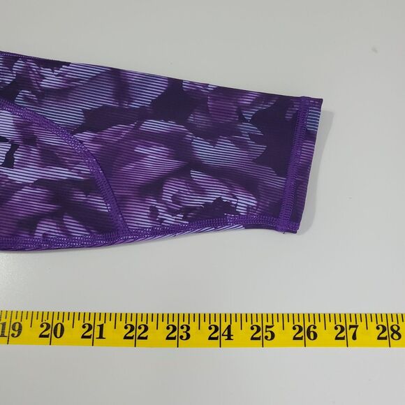 Athleta Printed Rainier Tight Legging Size S Spliced Floral Basalt Violet Purple - Picture 14 of 14